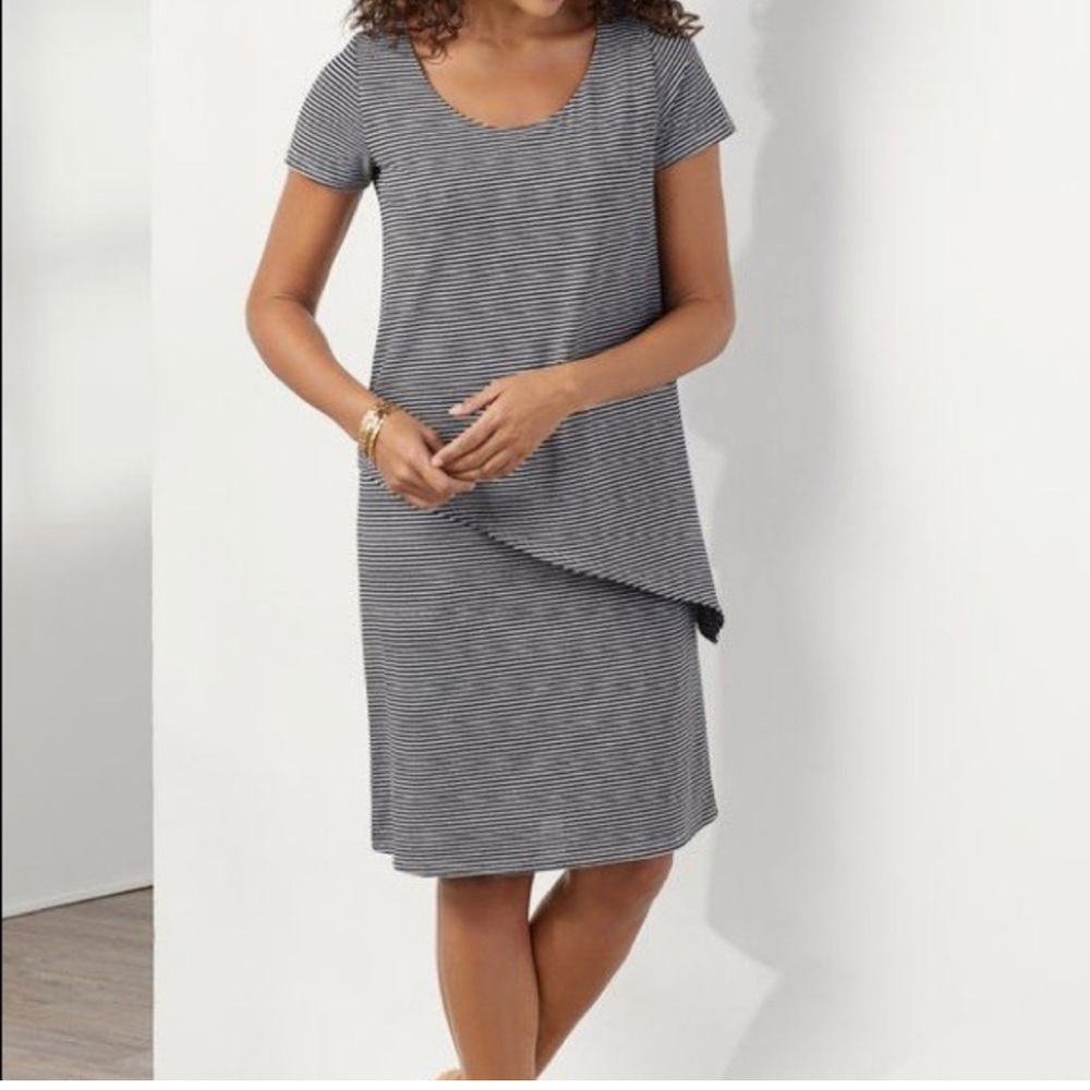 Soft Surroundings striped t shirt dress